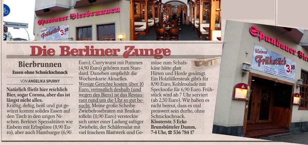 Bilder Restaurant Spandauer Bierbrunnen