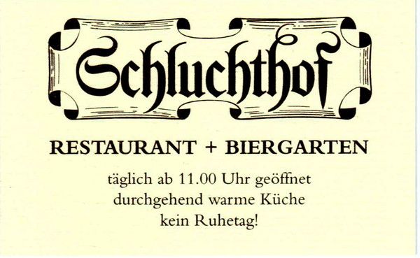 Bilder Restaurant Schluchthof