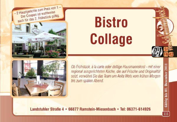 Bilder Restaurant Bistro Collage