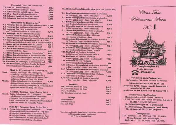 Bilder Restaurant China-Thai Restaurant Nr. 1