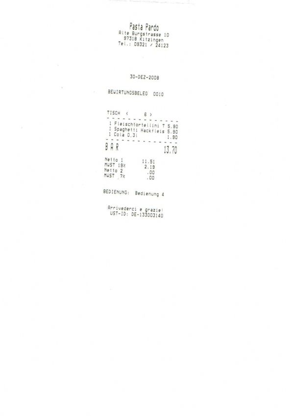 Bilder Restaurant Pasta Pardo