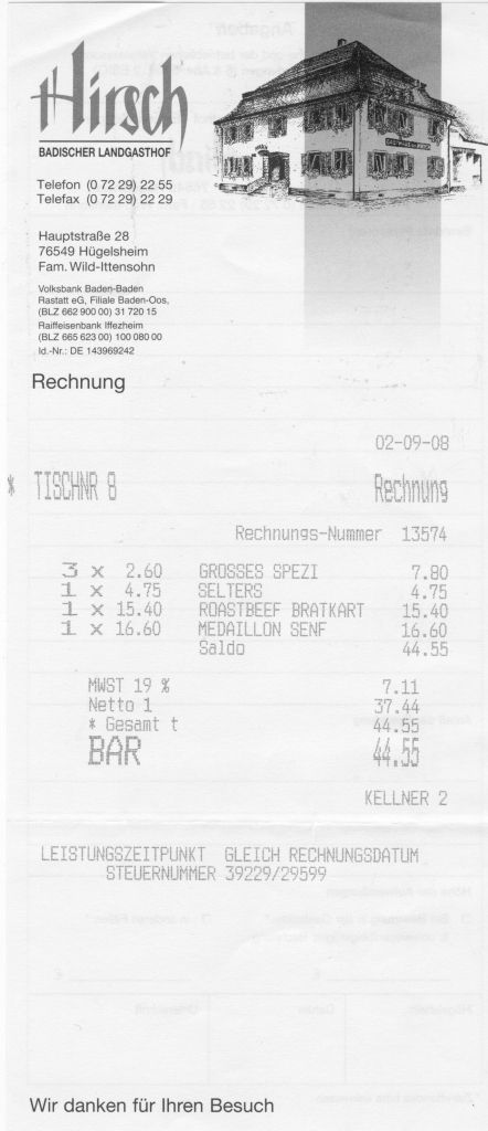 Bilder Restaurant Hirsch Badischer Landgasthof