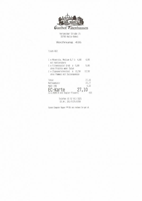 Bilder Restaurant Gasthof Tatenhausen