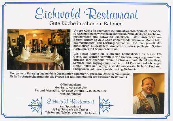Bilder Restaurant Eichwald Restaurant