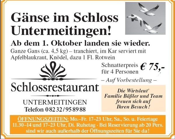 Bilder Restaurant Schlossrestaurant