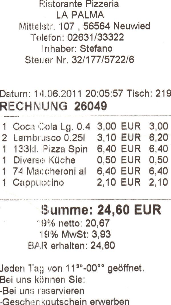 Bilder Restaurant La Palma