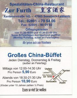 Bilder Restaurant China Restaurant zur Fürth