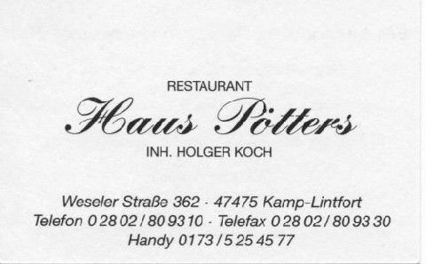 Bilder Restaurant Haus Pötters